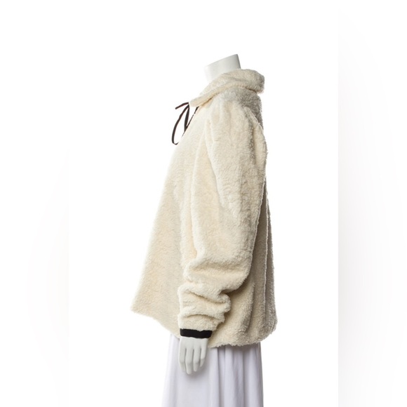 Alix Of Bohemia Cream & Black Teddy Loretta Jacket with Plush Texture SZ Medium - Picture 7 of 14